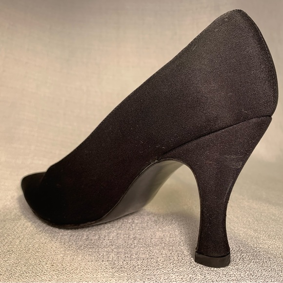 Stuart Weitzman black genuine silk kitten heels - Picture 8 of 10